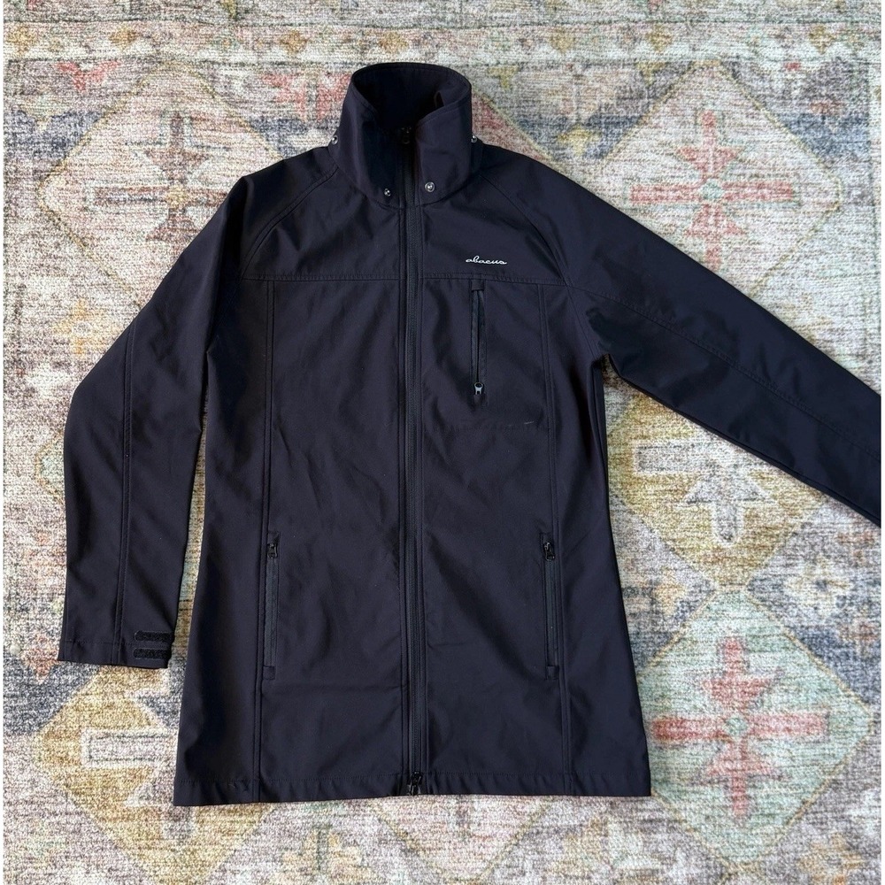Abacus  Women's Black Softshell Golf Rain Jacket Size Small‎ Waterproof Zip Up